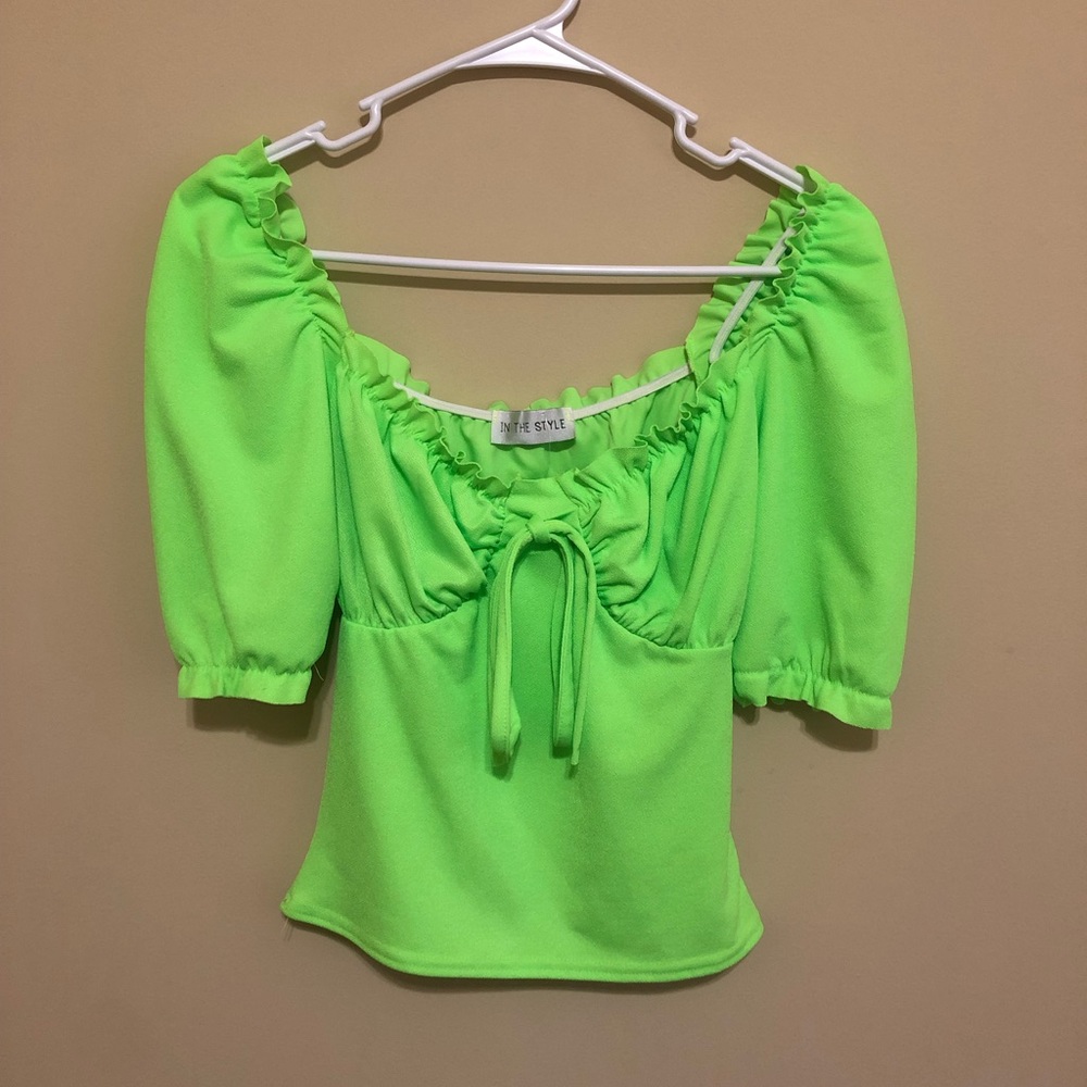 Kendall Jenner inspired neon green top